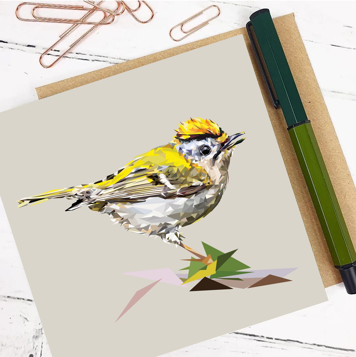 GOLDCREST greeting card