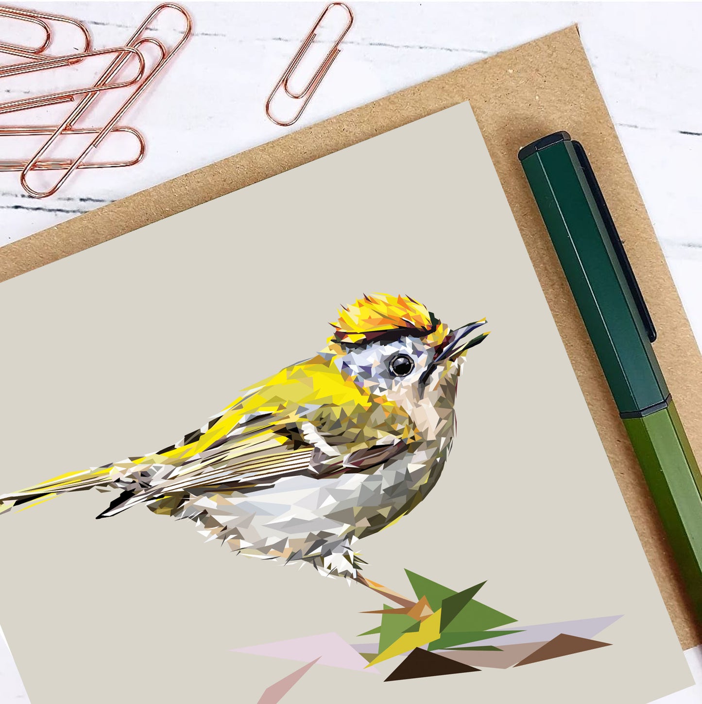 GOLDCREST greeting card