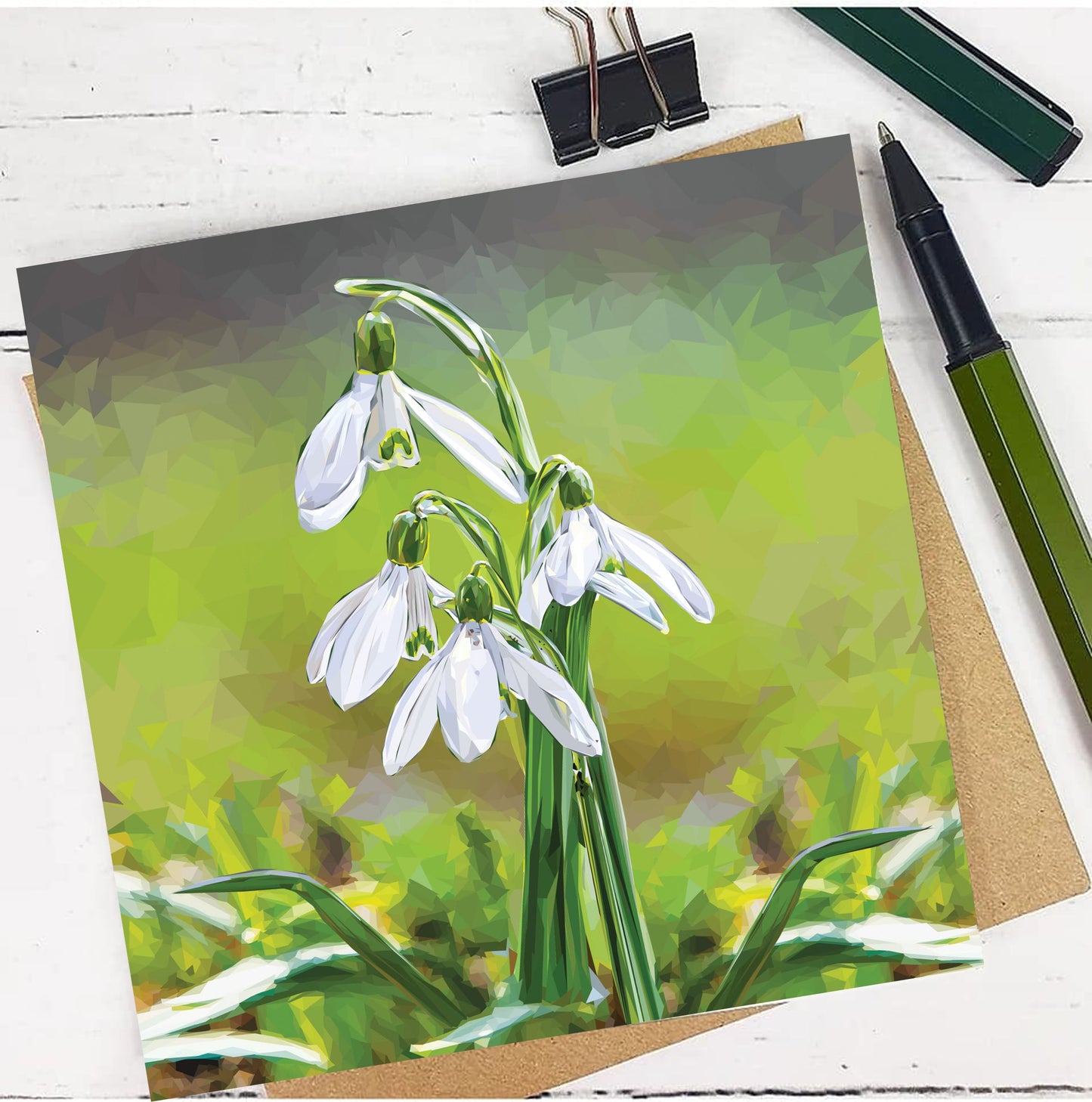 SNOWDROPS seed greeting card