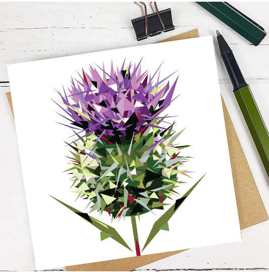SPEAR THISTLE greeting card