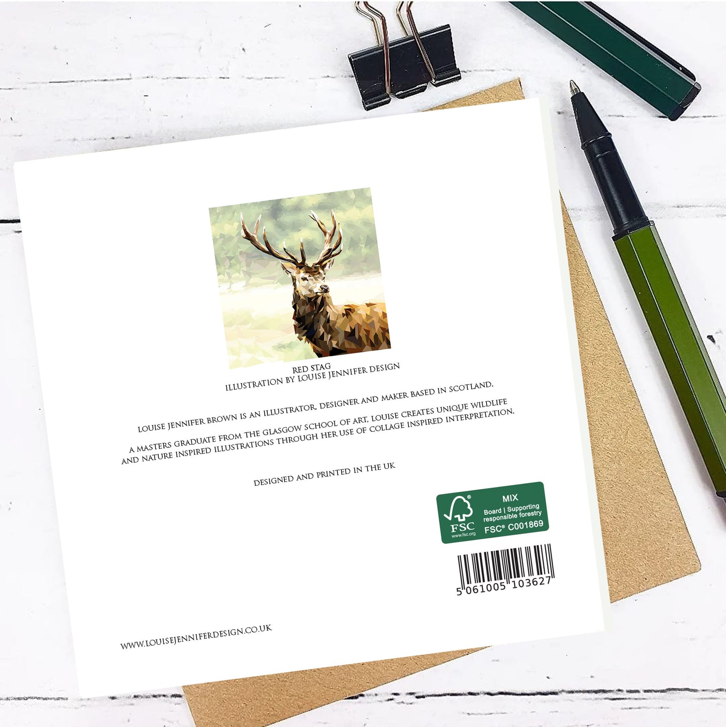 RED STAG greeting card