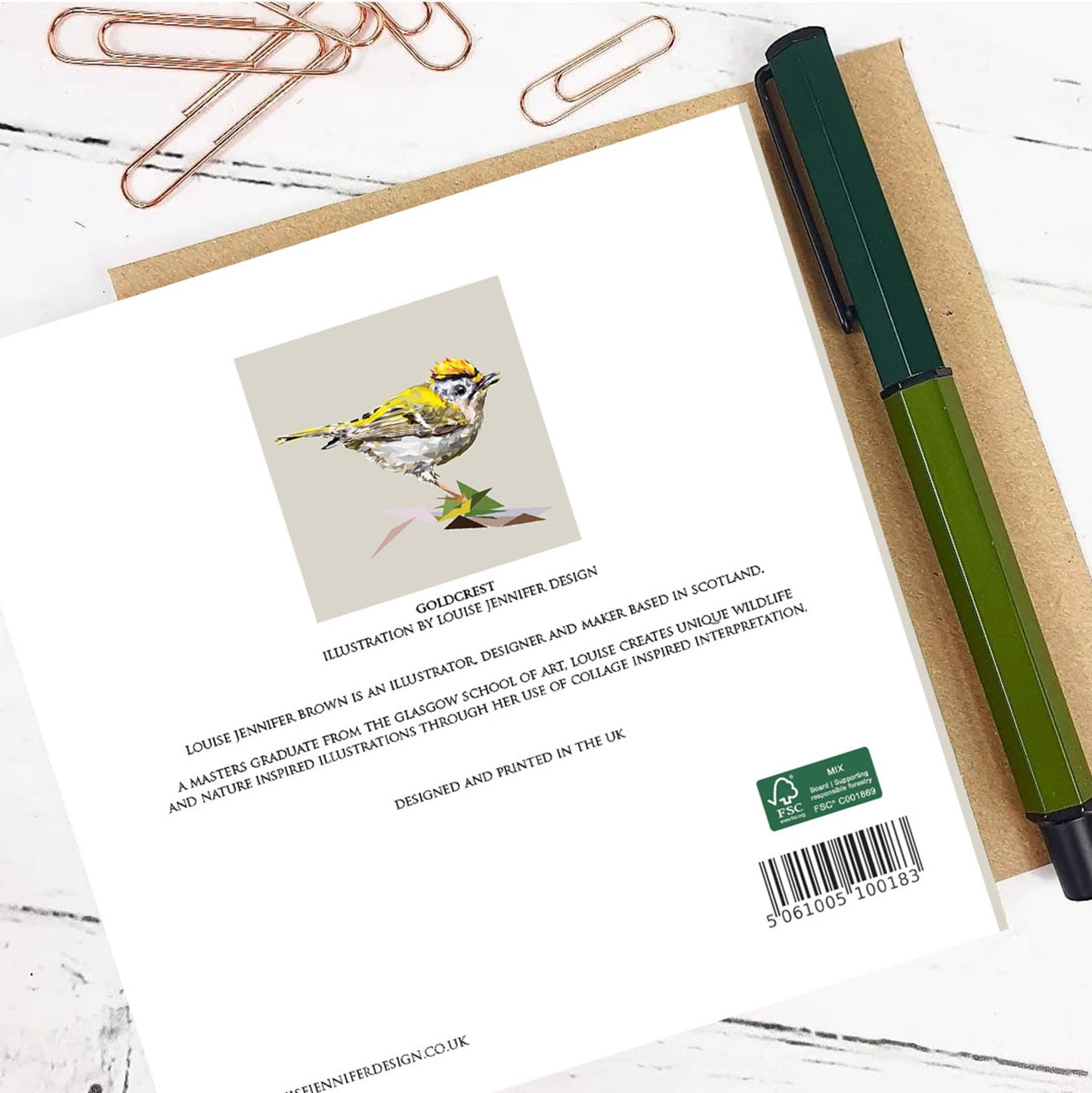 GOLDCREST greeting card