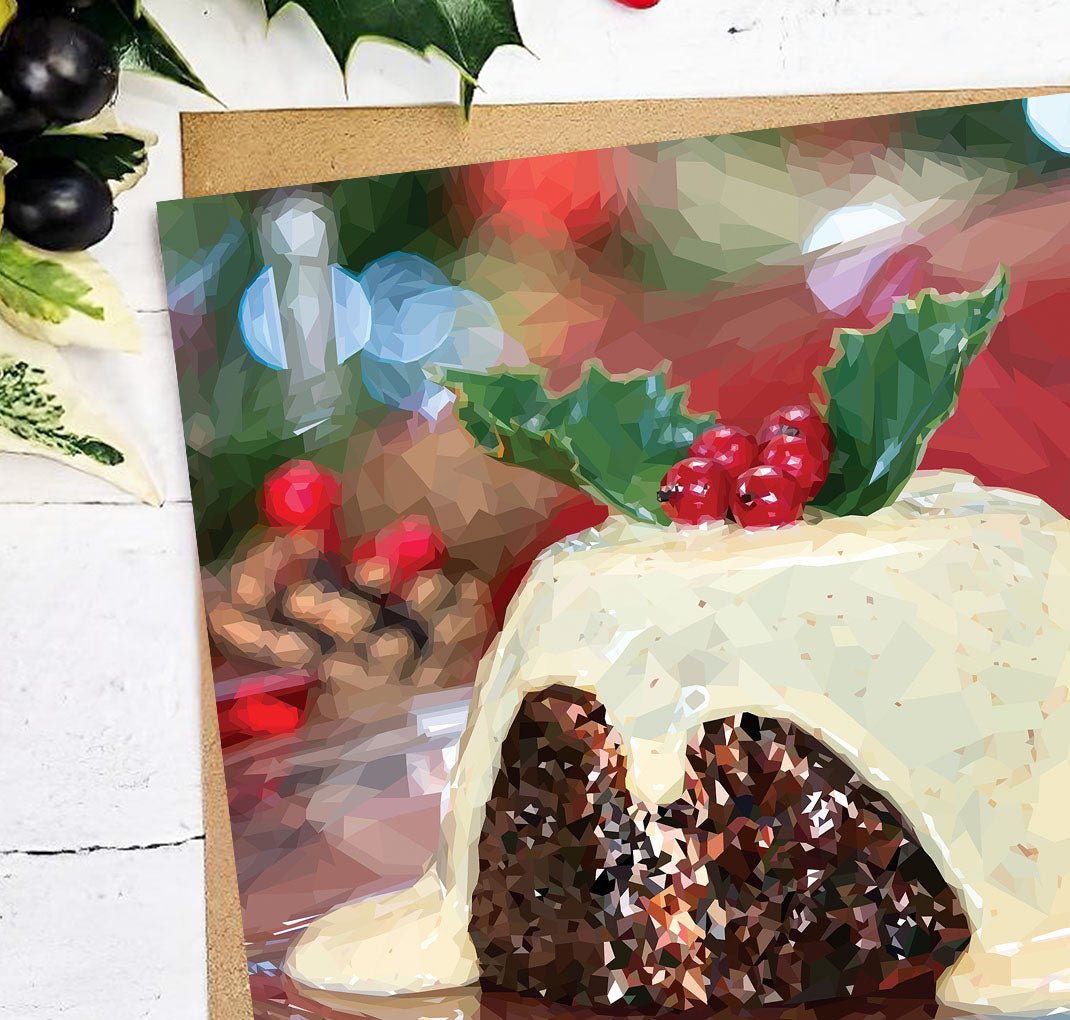 CHRISTMAS PUDDING greeting card *NEW