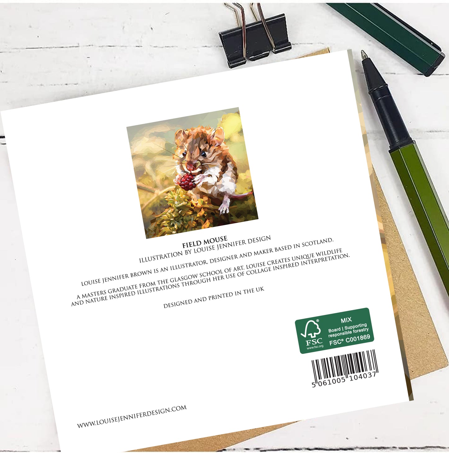 FIELD MOUSE greeting card