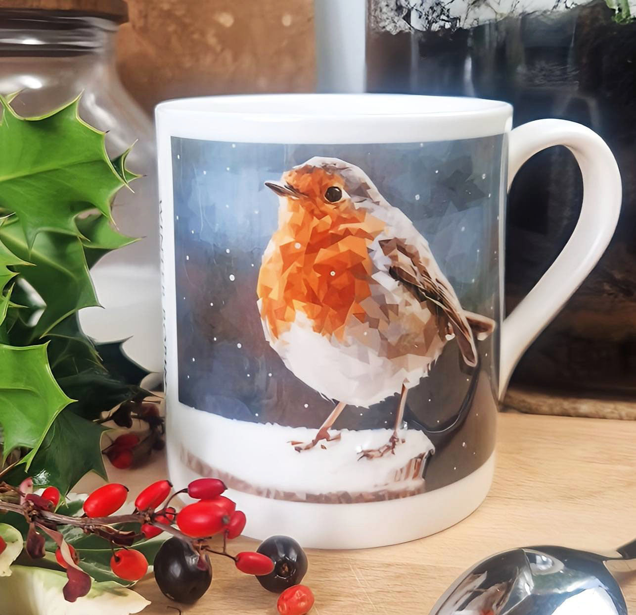 WINTER ROBIN illustrated mug *NEW