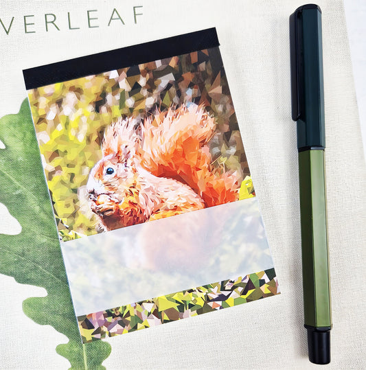 RED SQUIRREL illustrated mini notebook *NEW