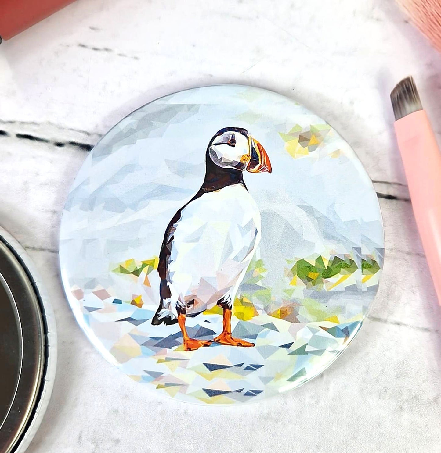 ATLANTIC PUFFIN pocket mirror