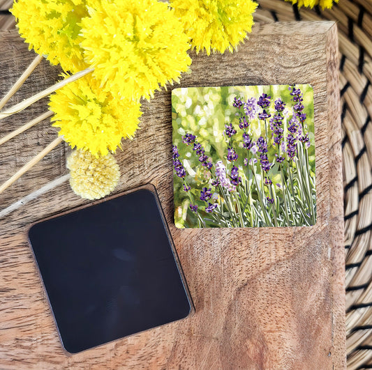 Lavender flower illustration | Wooden fridge magnet | British scent