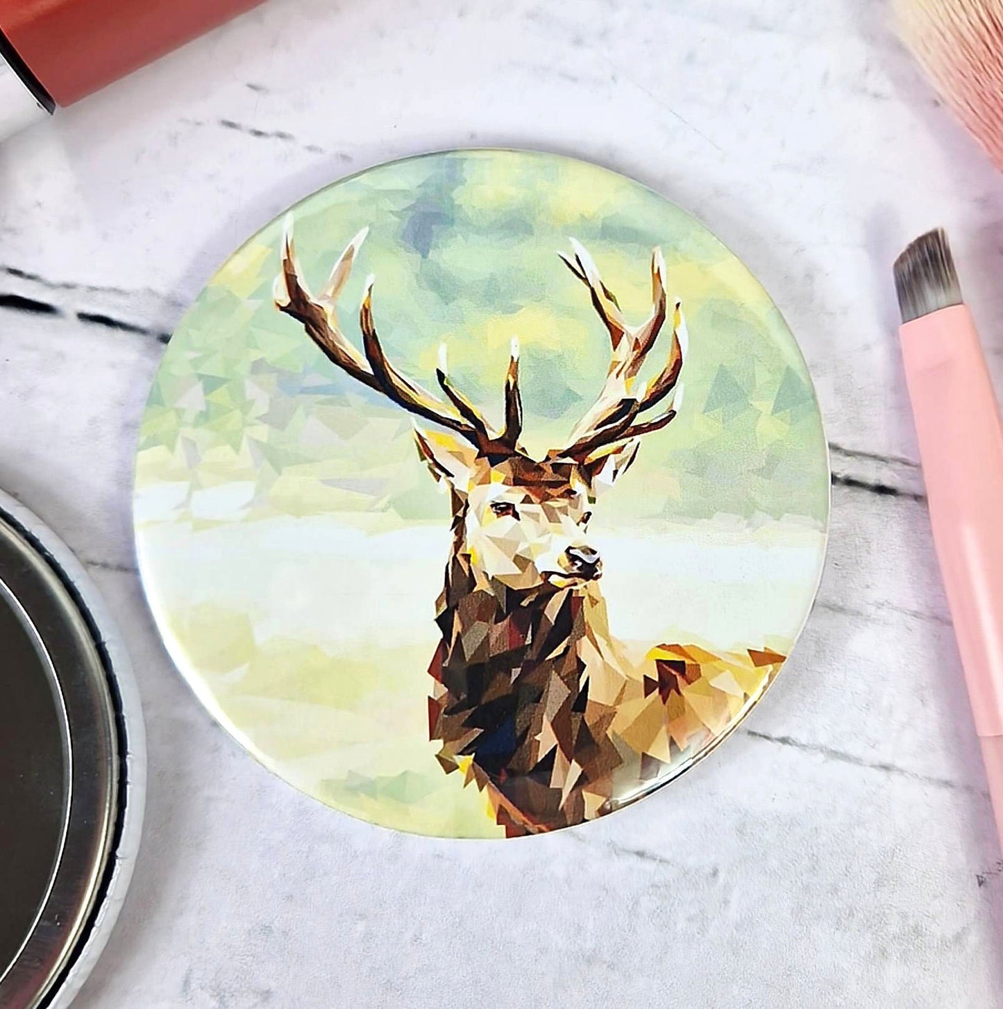RED STAG pocket mirror