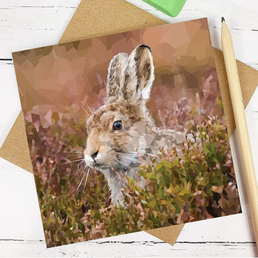 MOUNTAIN HARE greeting card *NEW