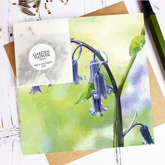 BLUEBELLS seed greeting card